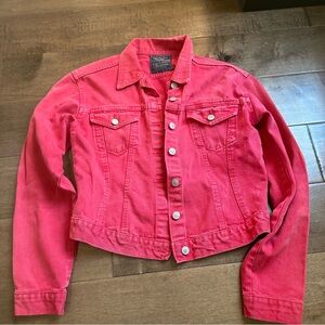 Vintage red jean jacket